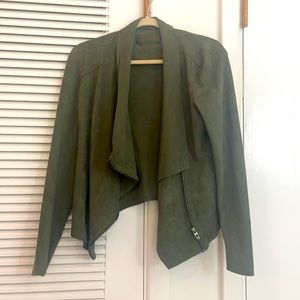BlankNYC green faux suede jacket